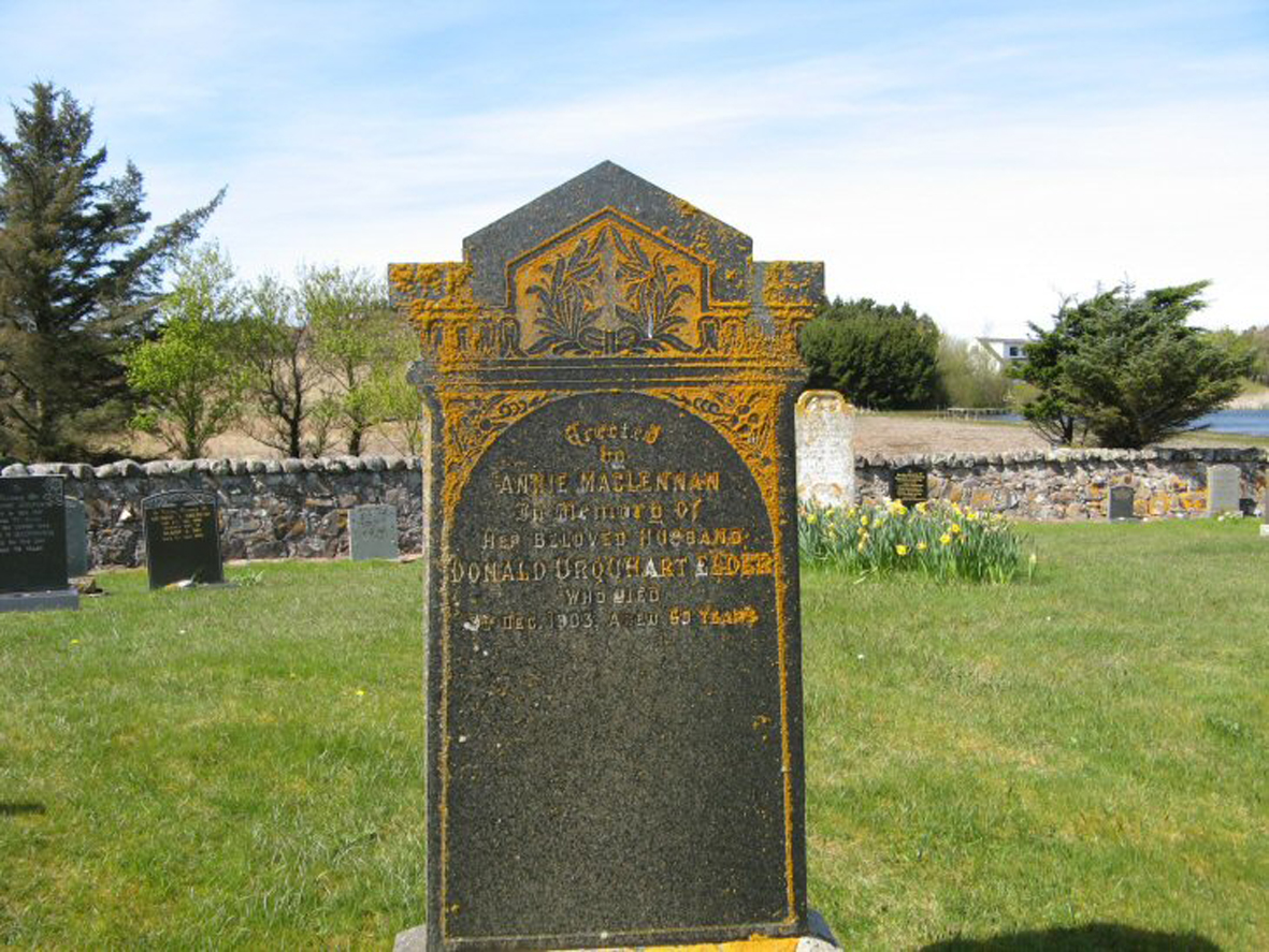Photo of headstones/Donald Urquhart died 1903 MI Mellon Charles